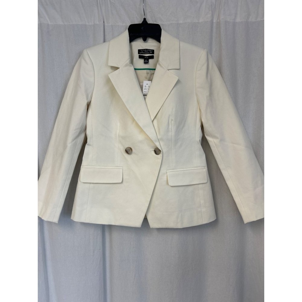 J Crew $248 Petite Devon blazer in bi-stretch cotton blend BP413, Size 00P